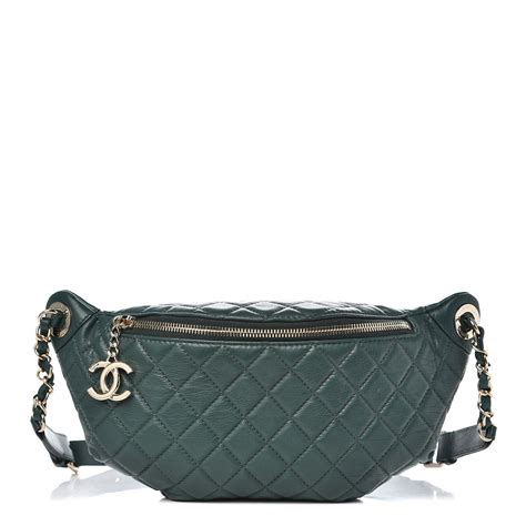 green chanel waist bag